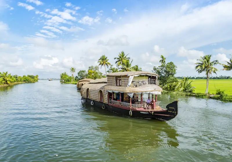 Hausboot auf den Backwaters von Alappuzha, Kerala